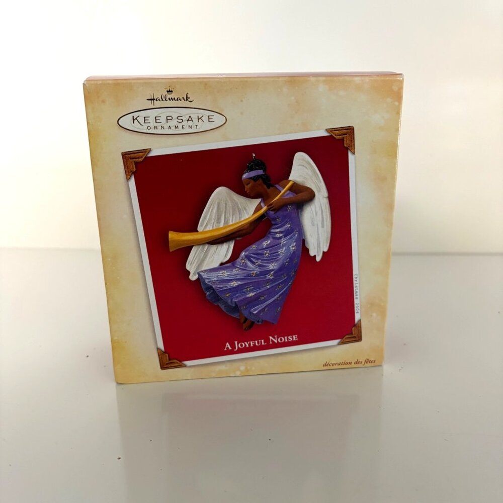 Hallmark Keepsake Ornament A Joyful Noise 2004 Angel Playing Horn Handcrafted